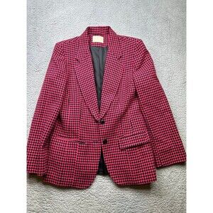 Pendleton Houndstooth pure Wool blazer size 8 amazing